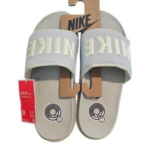 Nike Offcourt Slides Womens Size 9 Slip On Light Silver Barley Volt Basketball